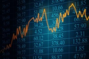 An analytics trend chart